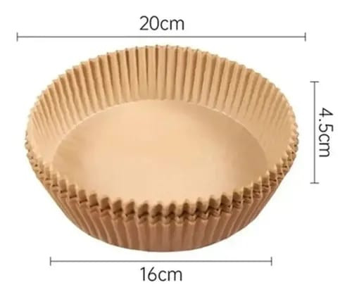 canastilla papel freidora x 100 redondo